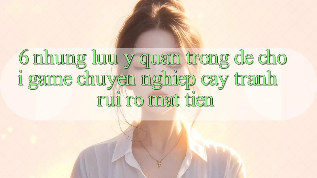6. Những Lưu Ý Quan Trọng Để Chơi Game Chuyên nghiệp cậy, Tránh Rủi Ro Mất Tiền