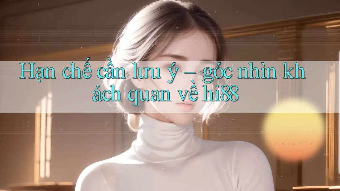 Hạn chế cần lưu ý – góc nhìn khách quan về hi88