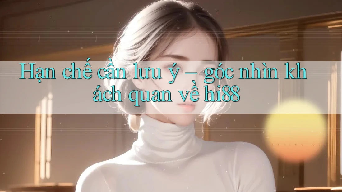 Hạn chế cần lưu ý – góc nhìn khách quan về hi88