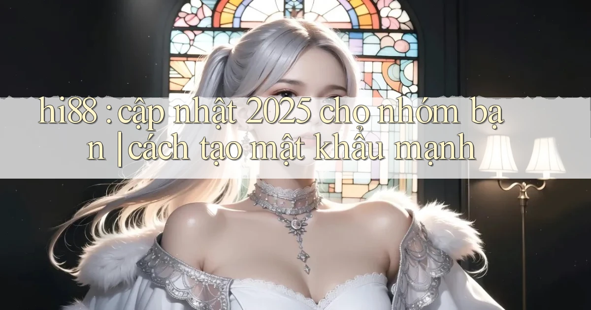hi88 cập nhật 2025 cho nhóm bạn cách tạo mật khẩu mạnh