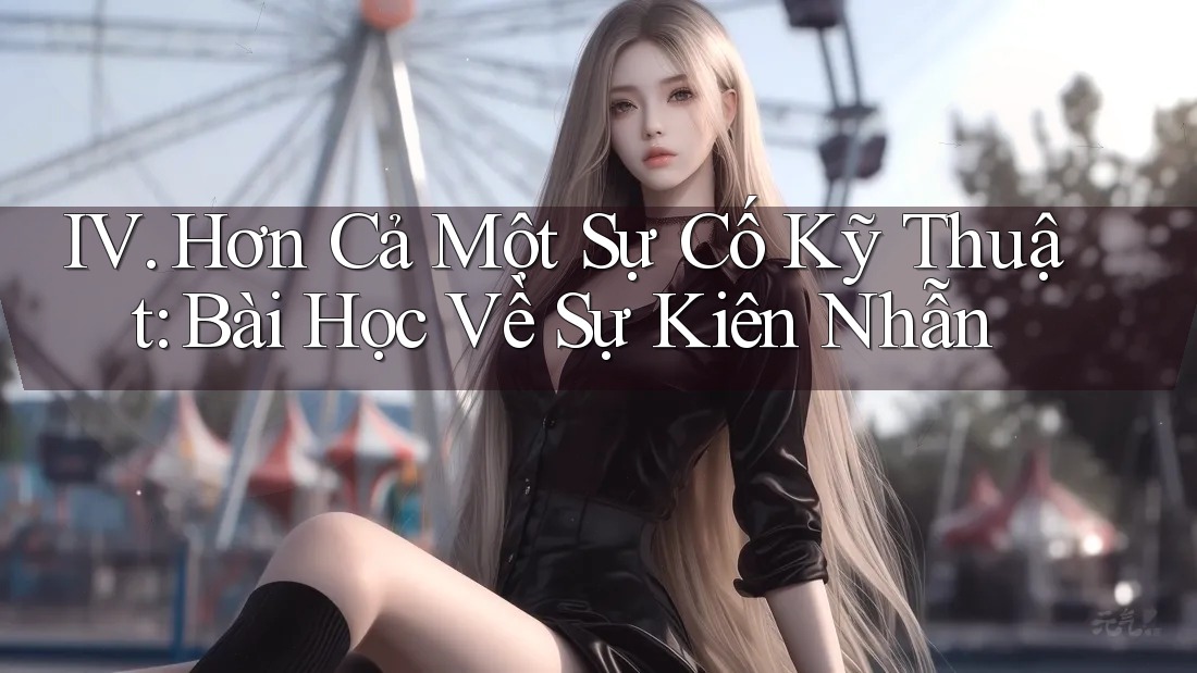 IV. Hơn Cả Một Sự Cố Kỹ Thuật: Bài Học Về Sự Kiên Nhẫn IV. Hơn Cả Một Sự Cố Kỹ Thuật: Bài Học Về Sự Kiên Nhẫn