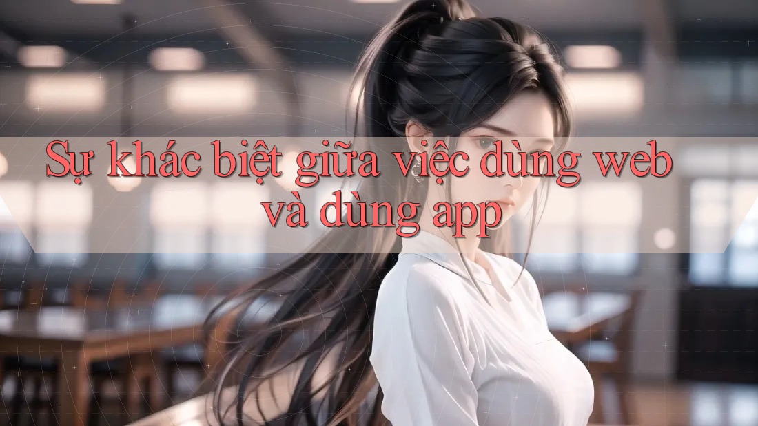 Sự khác biệt giữa việc dùng web và dùng app